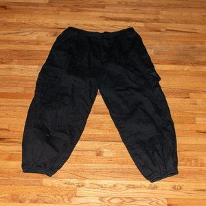 Black Elastic Waist Cargo Joggers